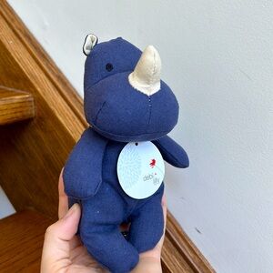Debi Lilly linen Aurora stuffed rhino rhinoceros plush stuffed toy Stan